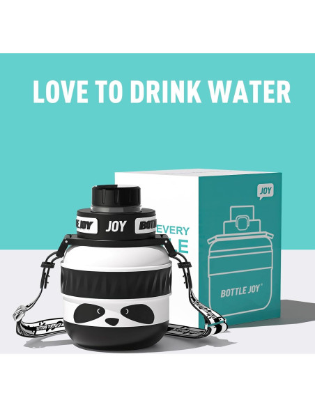 Botella de Agua Acero Inoxidable BOTTLE JOY Panda 473 ml