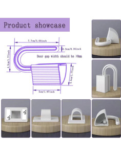 4 Piezas Protector de Dedos para Puertas Bebé DHinkyoung Blanco 2