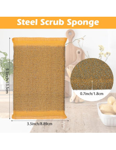 30 Esponjas de Acero Inoxidable Pafeooui - Limpieza Sin Rayones 2