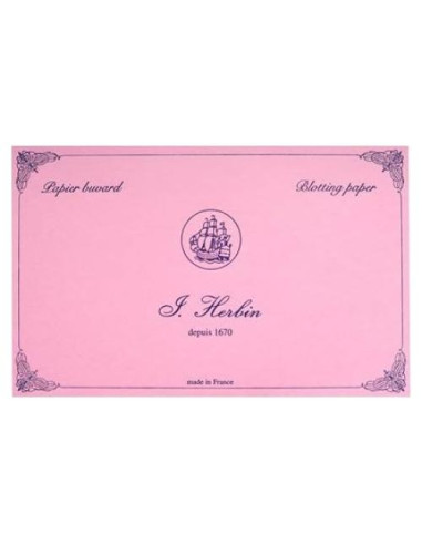 Hojas de Blotter Rosadas J. Herbin 10 Unidades 12.1x16.1 cm