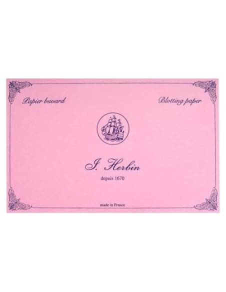 Hojas de Blotter Rosadas J. Herbin 10 Unidades 12.1x16.1 cm