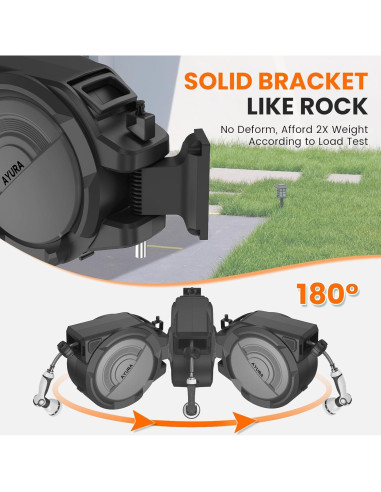 Carrete de Manguera de Jardín Retráctil AYURA 20,12 m UV