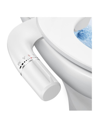 Accesorio de Bidet Shikitek Ultra Delgado Doble Boquilla Plata