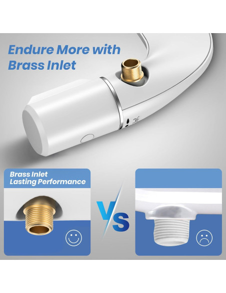 Accesorio de Bidet Shikitek Ultra Delgado Doble Boquilla Plata