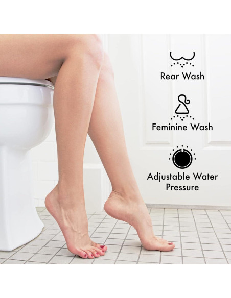 Accesorio de Bidet Shikitek Ultra Delgado Doble Boquilla Plata