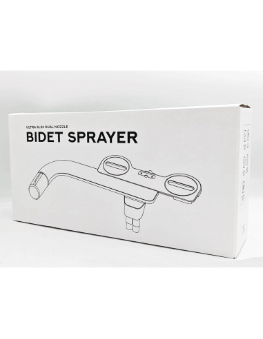 Accesorio de Bidet Shikitek Ultra Delgado Doble Boquilla Plata