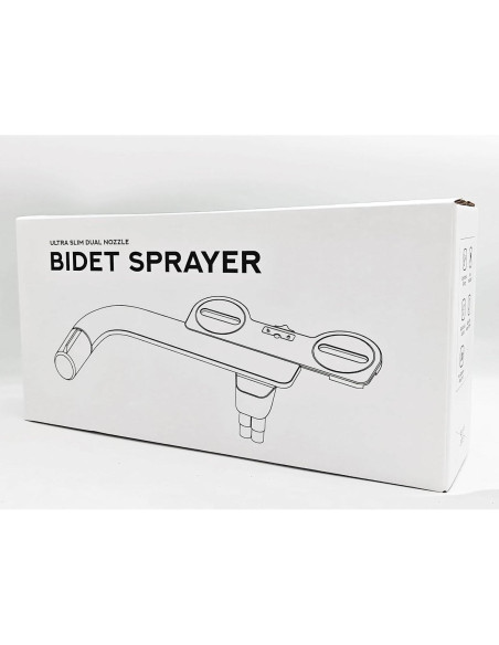 Accesorio de Bidet Shikitek Ultra Delgado Doble Boquilla Plata