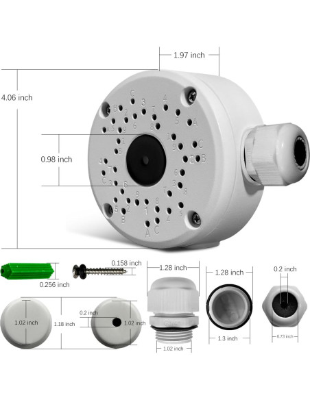 Caja de Conexiones Universal OOSSXX Impermeable para Cámara de Seguridad