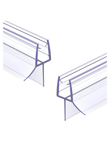 Paquete de 2 sellos inferiores ELYXIAN para puertas de ducha 6mm x 91.44cm