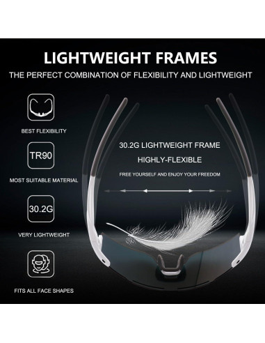Gafas de sol OULAIQI para ciclismo con lentes intercambiables