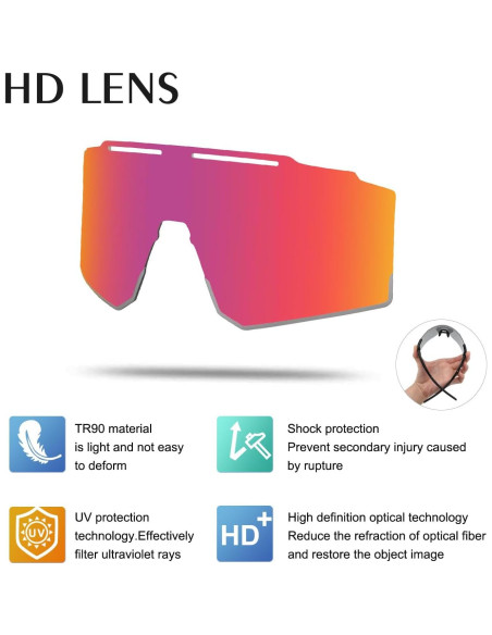 Gafas de sol OULAIQI para ciclismo con lentes intercambiables