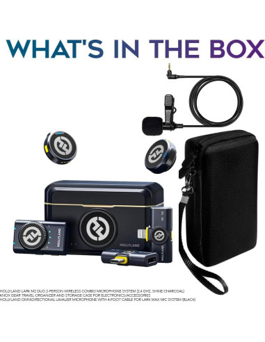 Sistema de micrófono inalámbrico Hollyland Lark M2 Duo para 2 personas