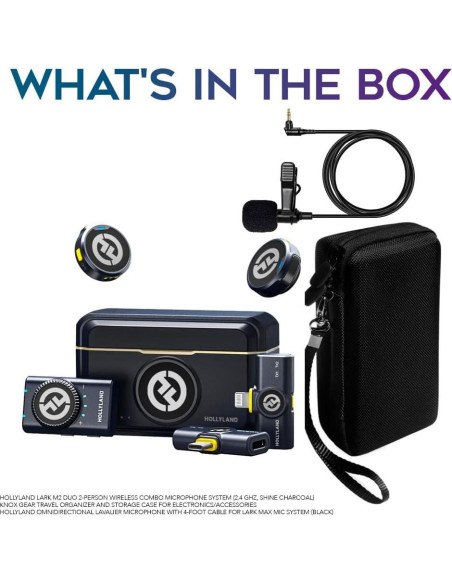 Sistema de micrófono inalámbrico Hollyland Lark M2 Duo para 2 personas