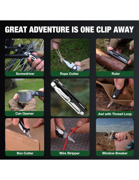 Cuchillo Multiherramienta Mossy Oak 12 en 1 con Mango G10