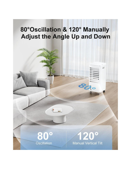 Acondicionador de aire portátil AIRTHRYL 205, 4 modos, 3 velocidades