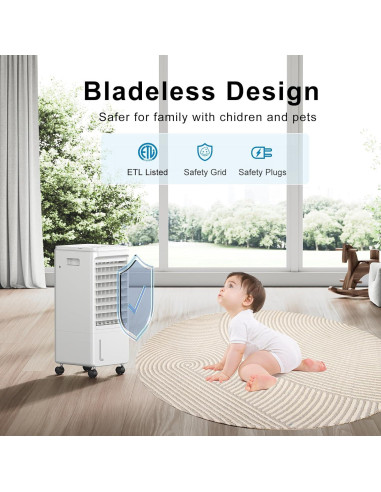 Acondicionador de aire portátil AIRTHRYL 205, 4 modos, 3 velocidades