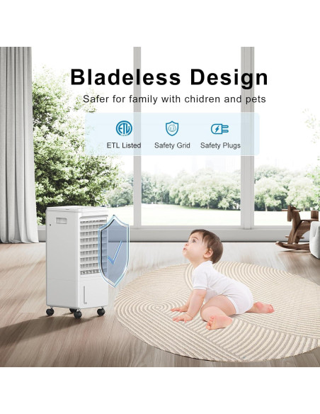 Acondicionador de aire portátil AIRTHRYL 205, 4 modos, 3 velocidades