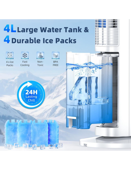 Acondicionador de Aire Portátil FANCOLE TS05 44" 4L 120