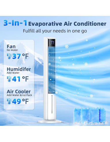 Acondicionador de Aire Portátil FANCOLE TS05 44" 4L 120