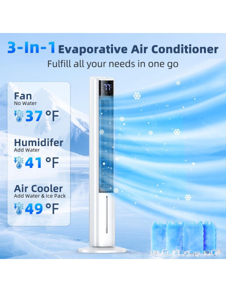 Acondicionador de Aire Portátil FANCOLE TS05 44" 4L 120