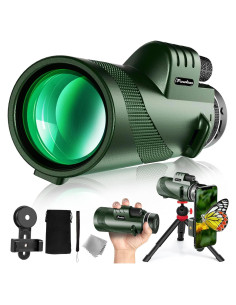 Monocular Pankoo 40X60 Alta Potencia con Adaptador y Trípode