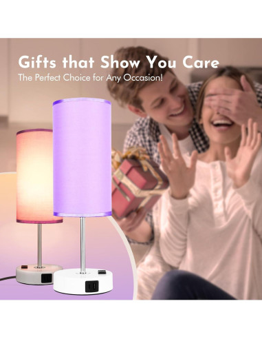 Lámpara de Mesa Táctil Gugsey con USB y 3 Niveles de Luz