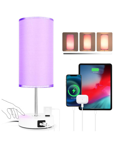 Lámpara de Mesa Táctil Gugsey con USB y 3 Niveles de Luz