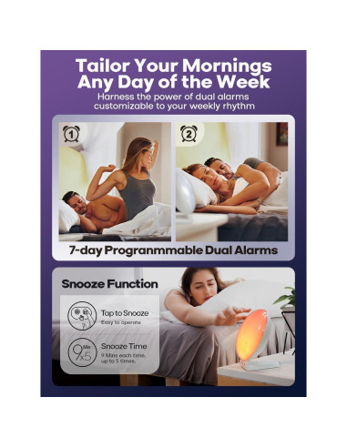 Reloj Despertador Inteligente Dekala con Carga Inalámbrica