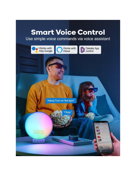 Reloj Despertador Inteligente Dekala con Carga Inalámbrica