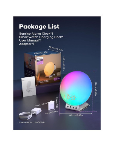 Reloj Despertador Inteligente Dekala con Carga Inalámbrica