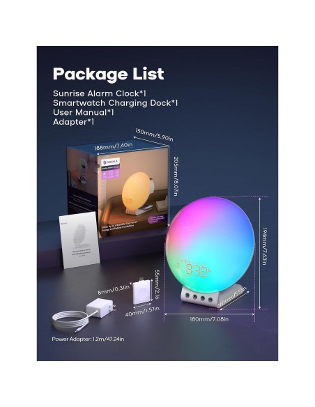 Reloj Despertador Inteligente Dekala con Carga Inalámbrica