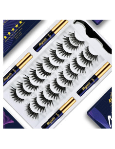 Pestañas Magnéticas Menaka 5D Ojo de Gato - 10 Pares Reutilizables