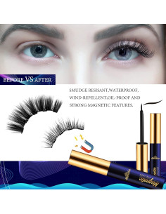 Pestañas Magnéticas Menaka 5D Ojo de Gato - 10 Pares Reutilizables 2