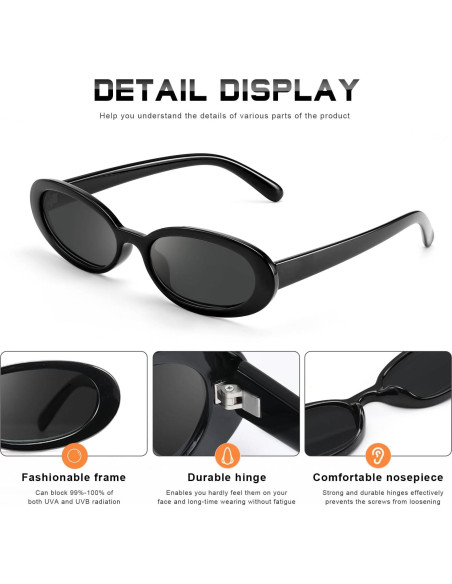 Gafas de sol retro ovaladas DANAMY con protección UV400