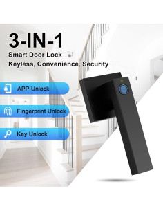 Cerradura Inteligente Biométrica KNOBWELL con Huella Dactilar 2