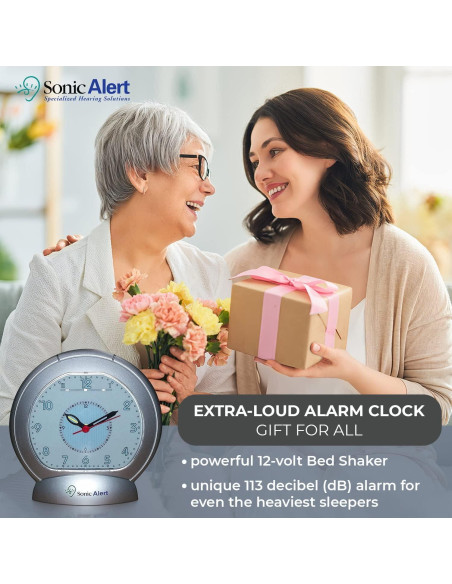 Reloj Despertador Sonic Alert Sonic Bomb 113dB con Vibrador