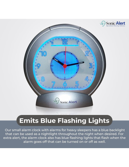 Reloj Despertador Sonic Alert Sonic Bomb 113dB con Vibrador
