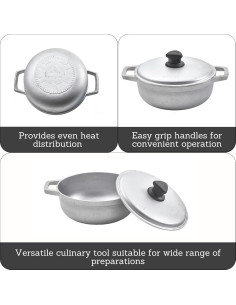 Caldero IMUSA 2QT de Aluminio Fundido con Tapa - Plateado 2