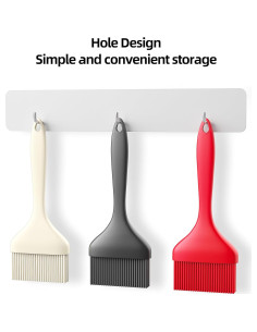 Brocha de Silicona Grande Lohepon Set de 3 Colores 21x9cm 2