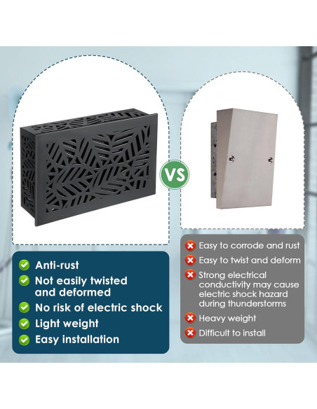 Caja de Cubierta de Timbre Saillong de Madera Negra 24.4x15.2cm