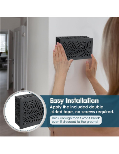 Caja de Cubierta de Timbre Saillong de Madera Negra 24.4x15.2cm