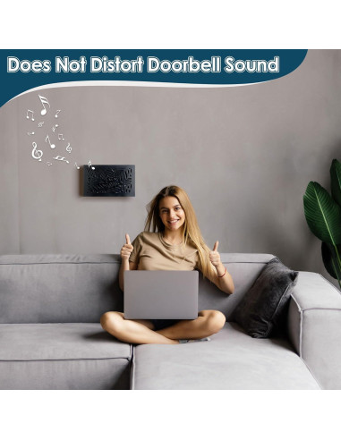 Caja de Cubierta de Timbre Saillong de Madera Negra 24.4x15.2cm