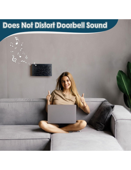 Caja de Cubierta de Timbre Saillong de Madera Negra 24.4x15.2cm