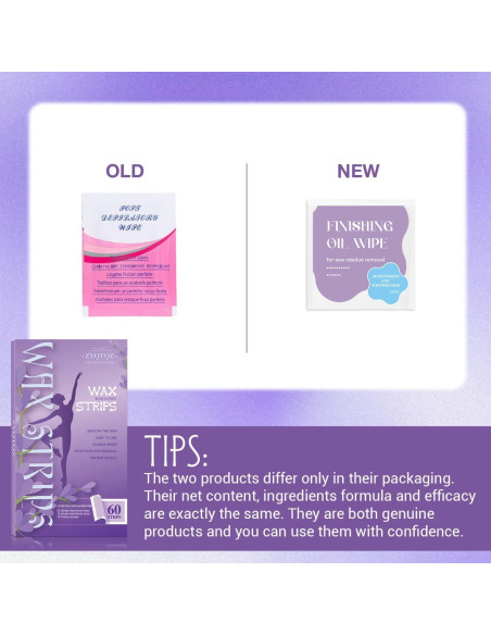 Tiras de Cera ZYQTQZ 60 Unidades - Depilación Cuerpo y Cara