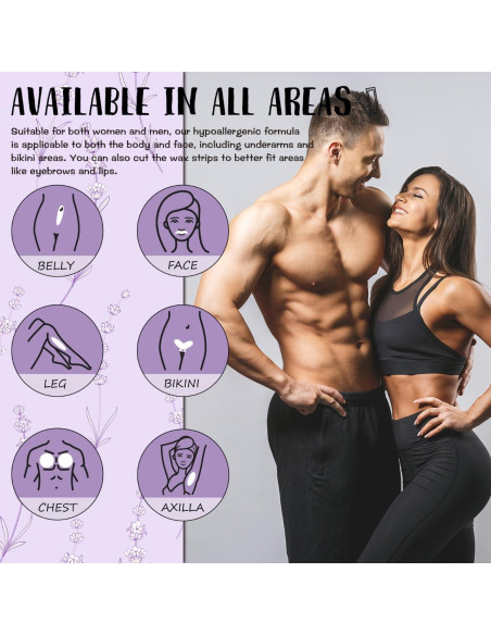Tiras de Cera ZYQTQZ 60 Unidades - Depilación Cuerpo y Cara