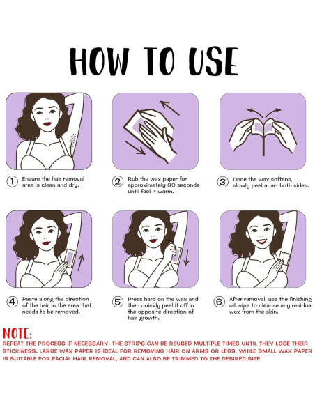 Tiras de Cera ZYQTQZ 60 Unidades - Depilación Cuerpo y Cara