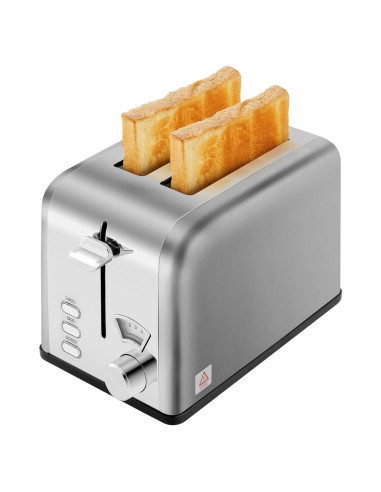 Tostadora HealSmart Acero Inoxidable 2 Rebanadas Plata