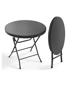 Mesa Plegable Redonda VINGLI 81.28 cm Negra para Eventos