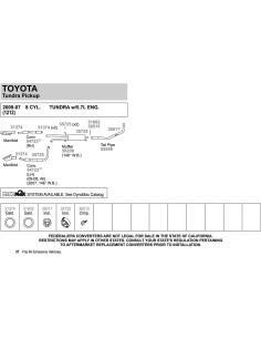 Clamp de Escape Walker 36515 para Toyota Tundra 2007-2017 2
