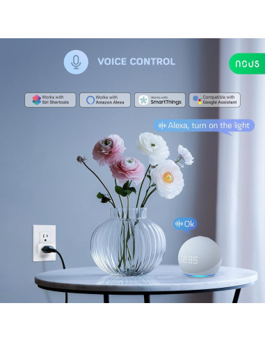 Enchufe Inteligente Wi-Fi NOUS A9 Doble Banda 15A Paquete de 4